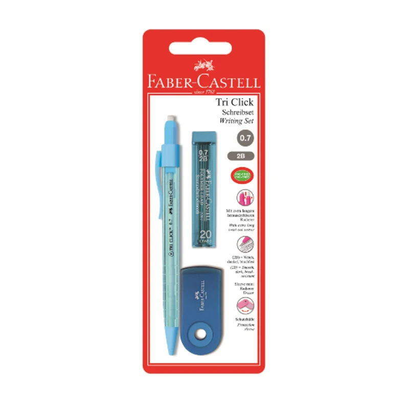 Карандаш механический Faber-Castell "Tri Click", 2B, 0,7мм, с