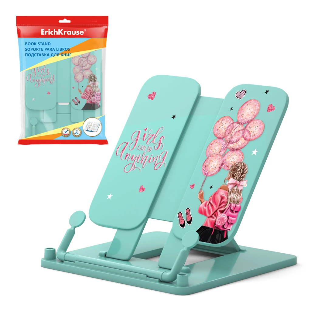 Подставка для книг пластиковая Erich Krause® Girly Day, мятная