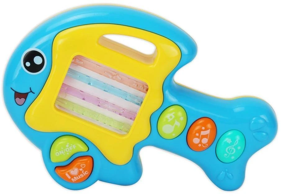 Музыкальная игрушка "Рыбка" со светом, цвета в ассортименте. 951604