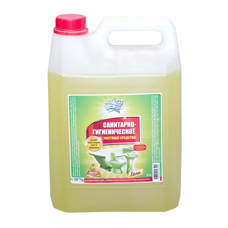 Чистящее средство санитарно-гигиеническое Семь Звезд, гель, канистра, 5л. 20703