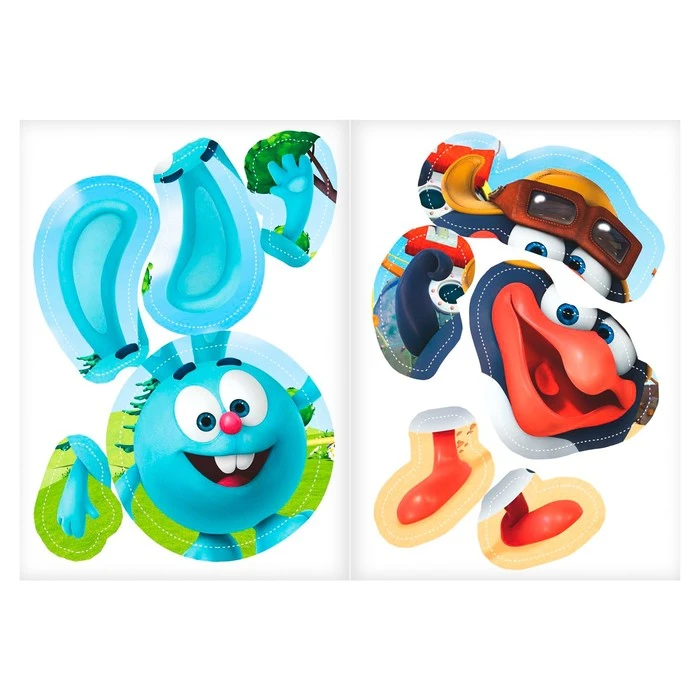 Аппликации набор 6 штук по 20 страниц, «Смешарики»