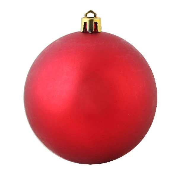 Новогодний шар пластик матовый d=30см 1шт в пакете красный