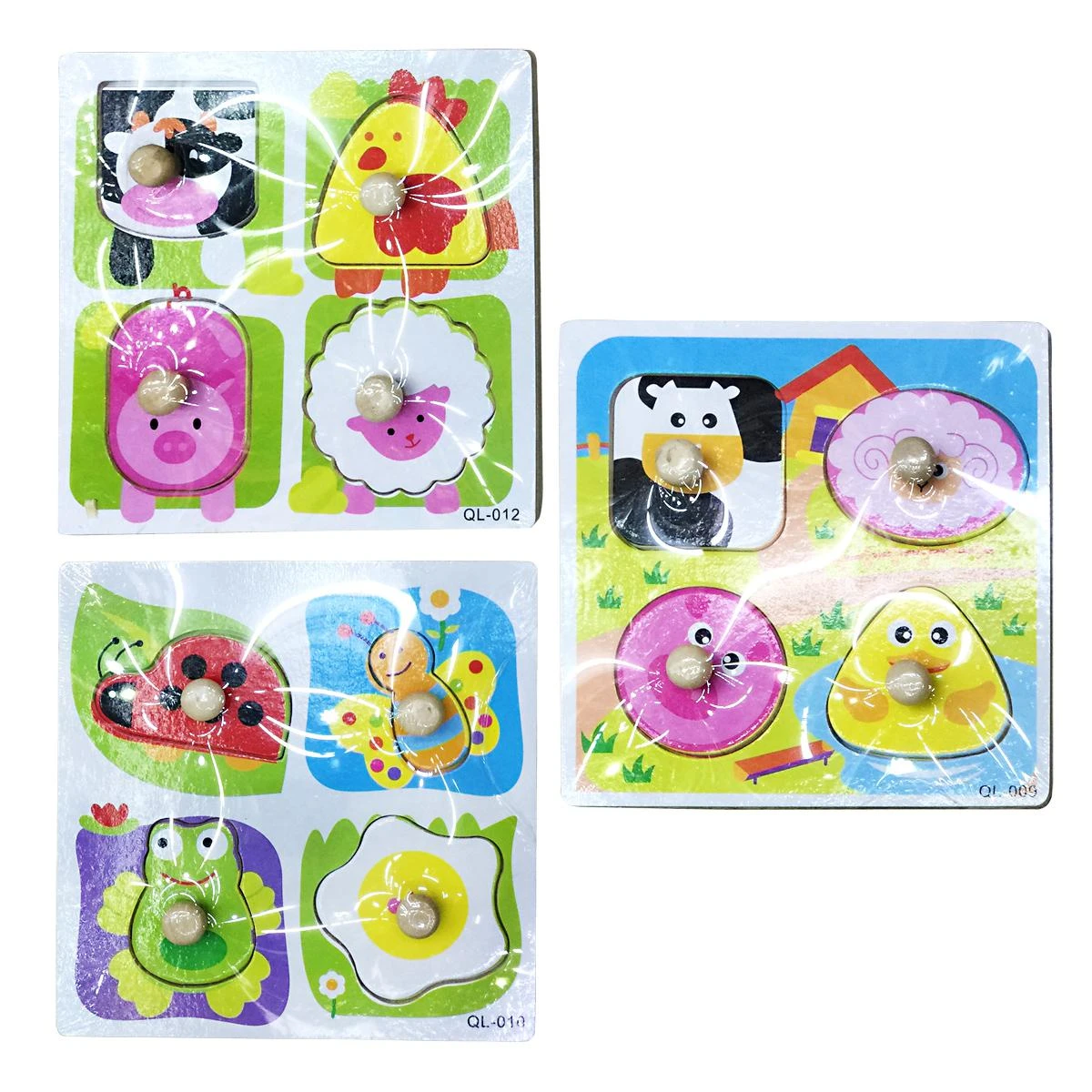  Деревянная игрушка рамка-вкладыш, в ассортименте, 41781