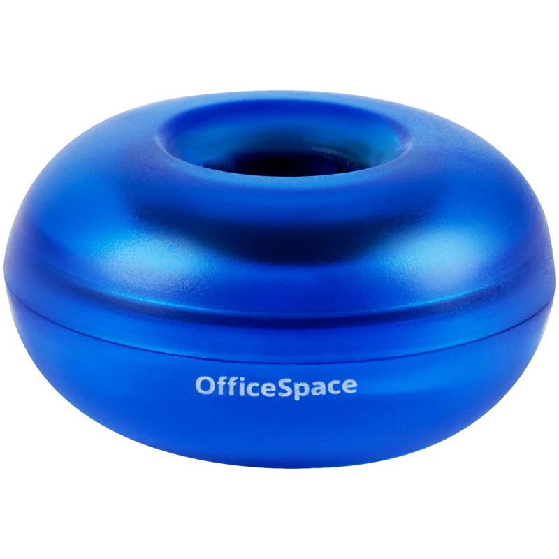 Скрепочница магнитная OfficeSpace, без скрепок, тонированная синяя, картонная