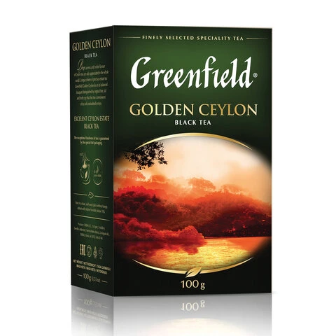 Чай GREENFIELD (Гринфилд) "Golden Ceylon ОРА", черный, листовой, 100