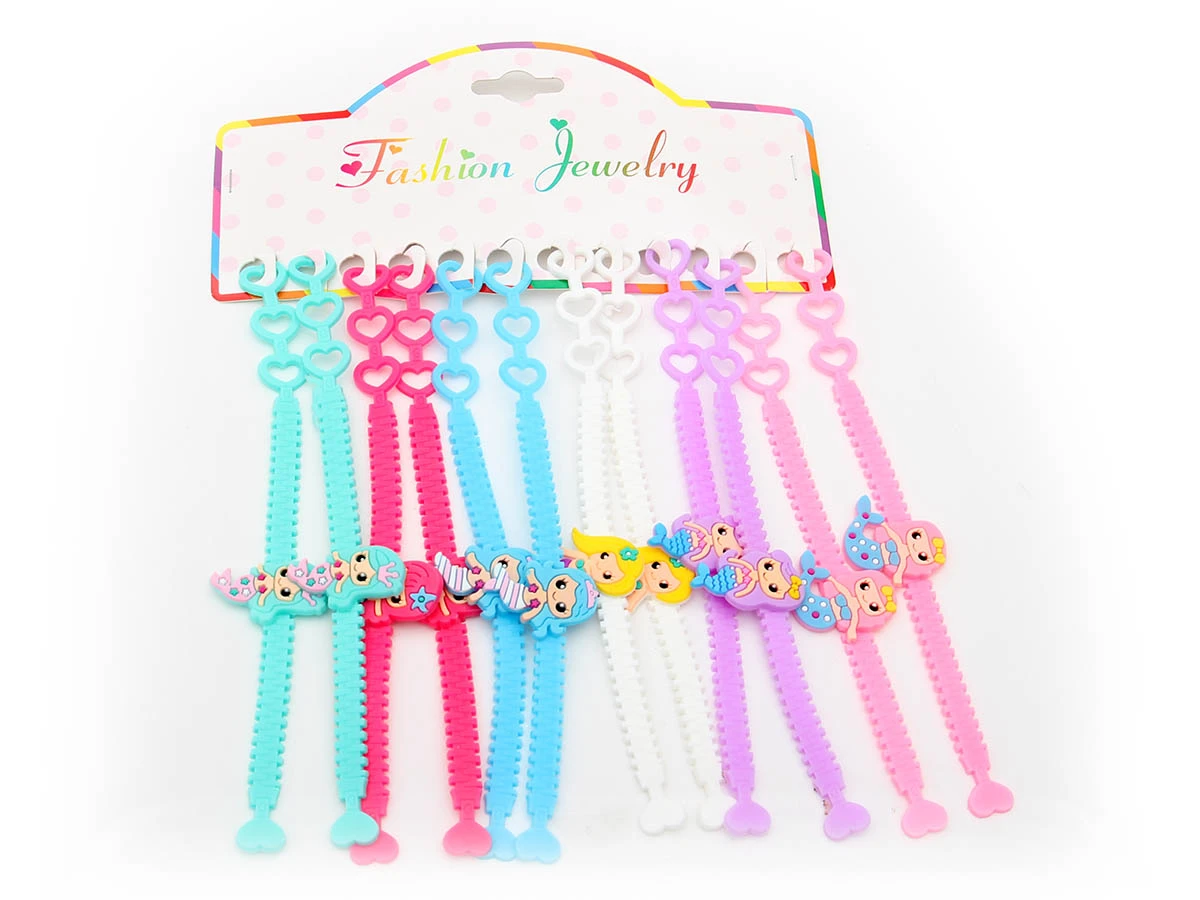 Браслет детский в пакете "РУСАЛОЧКА" (микс, 12 шт) (арт. S103)