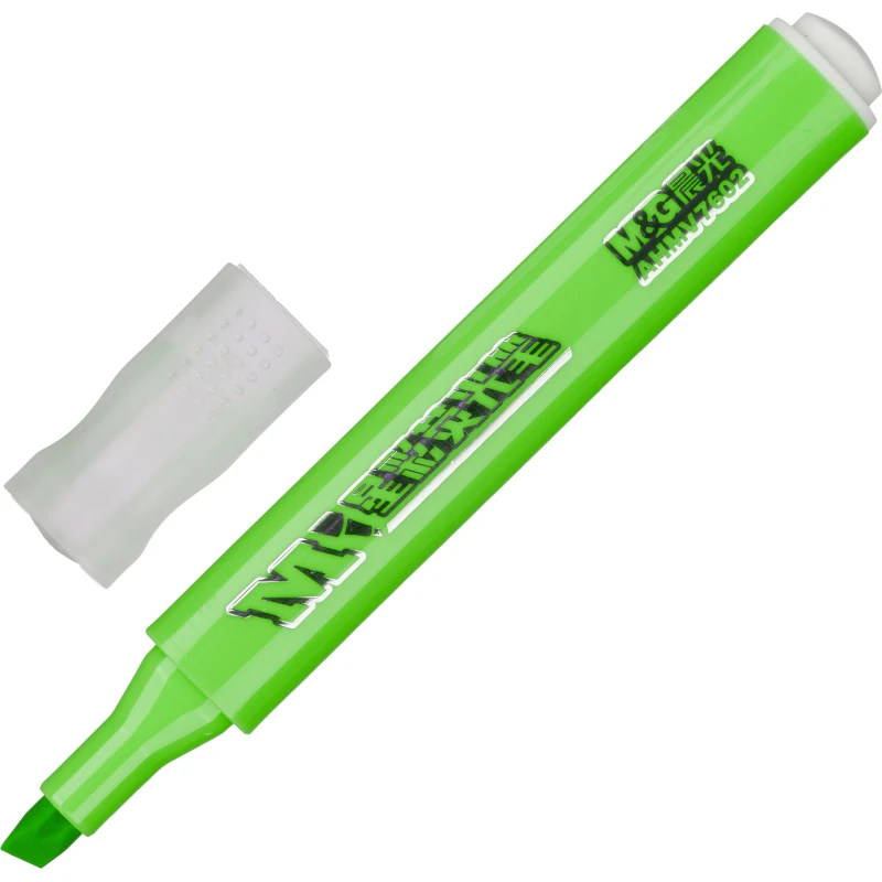 Маркер текстовыделитель треугольный M&G 1-5мм, зеленый