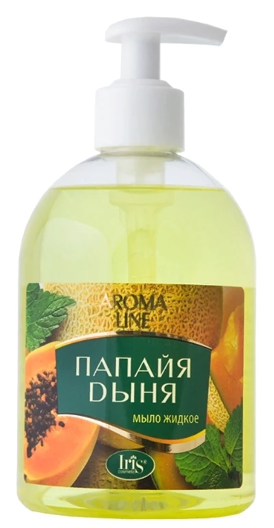 Iris Aroma Line Жидкое мыло ПАПАЙЯ И ДЫНЯ 500мл/8шт