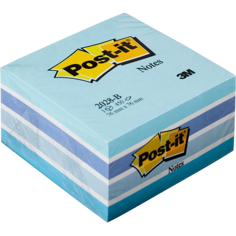 Блок-кубик Post-it куб 2028-B 76х76 голубая пастель 450л. штр.  4001895872792