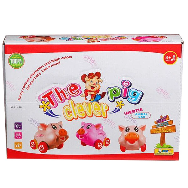 Набор игр. пласт. свинки, 8 шт., The clever pig, BOX 38х26,5х9,5 см., арт.