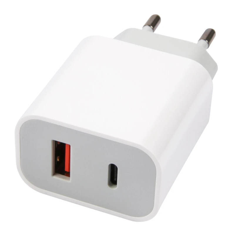 Зарядное устройство сетевое Red Line, USB+Type-C, 3A,PD 20W, бел, УТ000024925