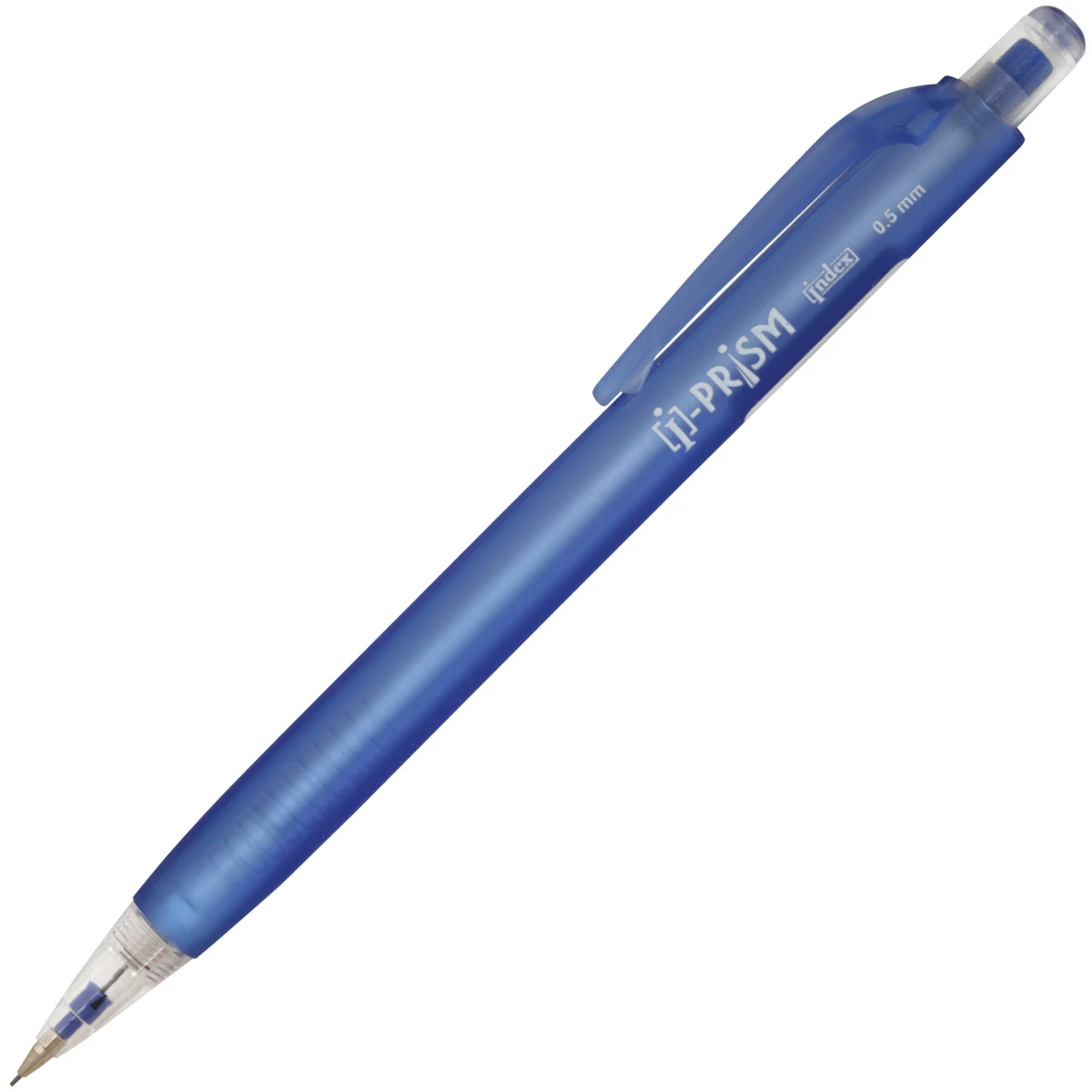 Карандаш автоматический, 0,5 мм, прорезиненный пластик, трехгранный, синий, с