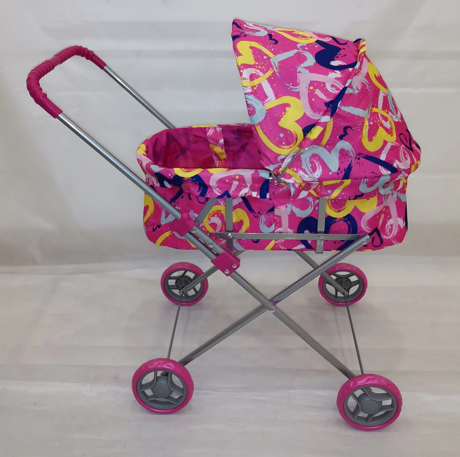 Коляска складная с люлькой (37,5х37,5х70) в пакете (Арт. 9308A)