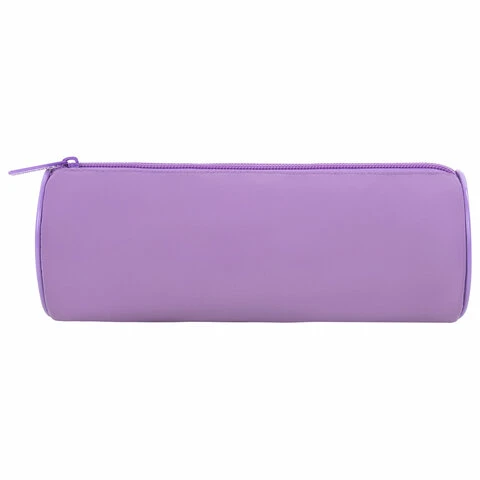 Пенал-тубус BRAUBERG, с эффектом Soft Touch, мягкий, пастельно-фиолетовый, 22х8