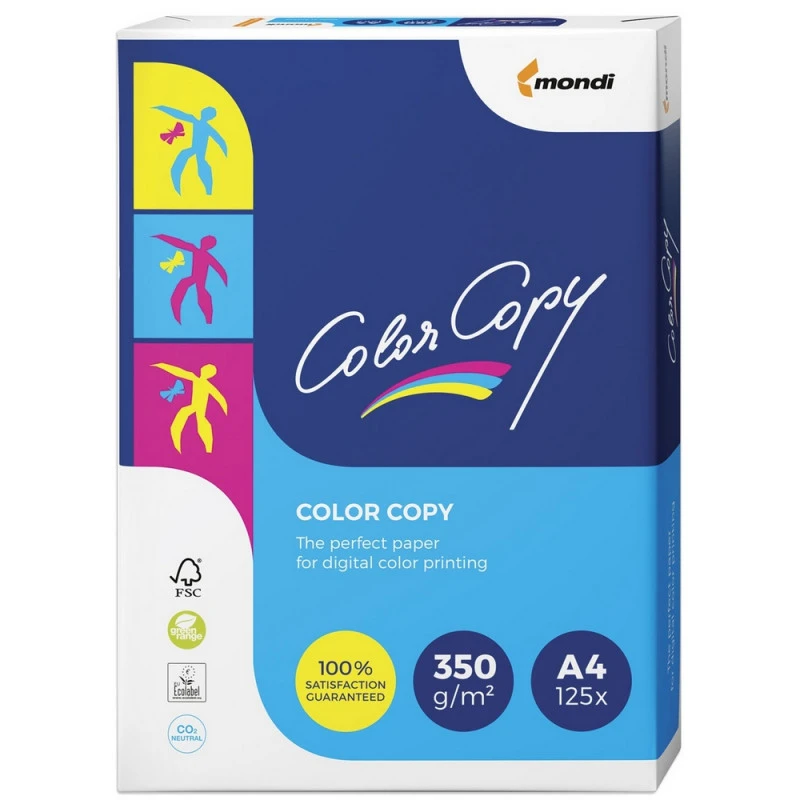 Бумага для цветной лазерной печати Color Copy (А4, 350г, 161%CIE) пачка 125л