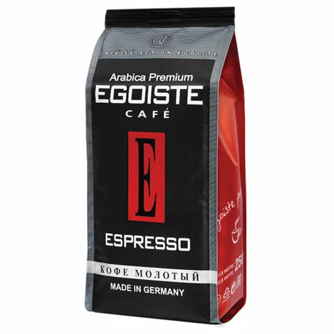 Кофе молотый EGOISTE "Espresso", натуральный, 250 г, 100% арабика,