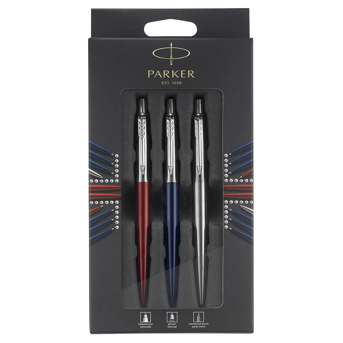 Набор Parker "Jotter London Trio": шариковая ручка + гелевая ручка +