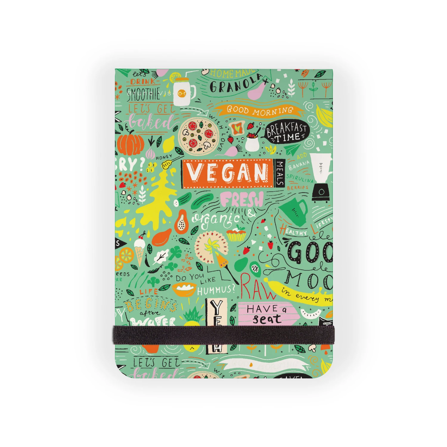 "MEGAPOLIS JOURNAL" А6, 100 Л. ВЕРТИКАЛЬНЫЙ НА РЕЗИНКЕ "VEGAN.