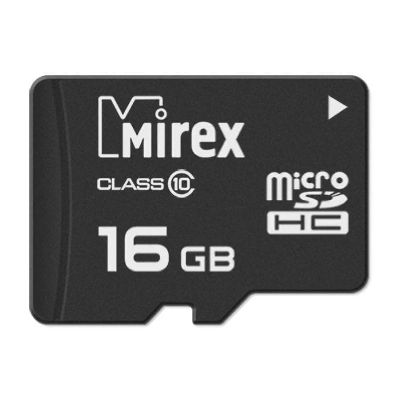 Карта памяти Mirex microSDHC 16Gb (class 10) шт (13612-MC10SD16)