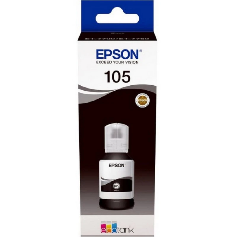 Контейнер с чернилами Epson 105 T00Q1 C13T00Q140 чер.пиг. дляL7160/L7180