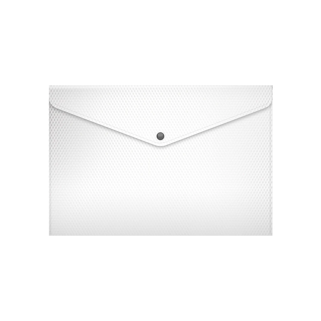 Папка-конверт на кнопке пластиковая Erich Krause® Diamond Total White,