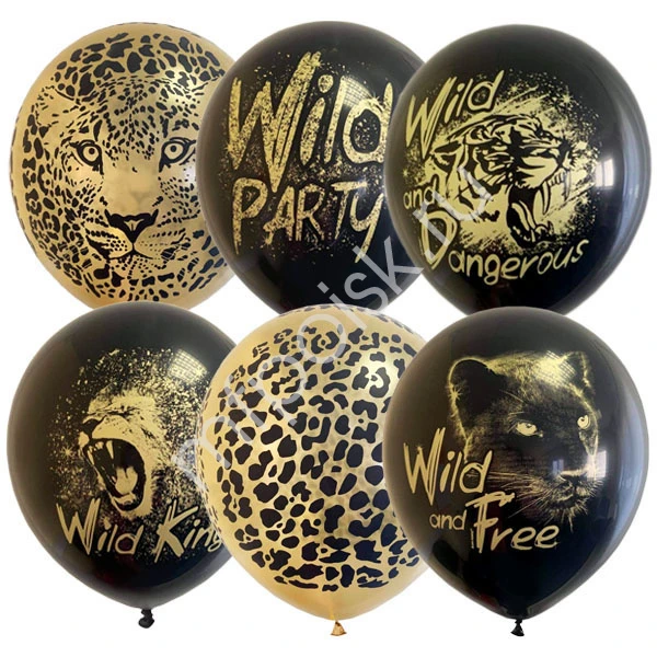 12"/30см BLACK&GOLD ассорти рис Wild Party 25 штук 12"/30см BLACK&GOLD ассорти рис Wild Party 25 штук