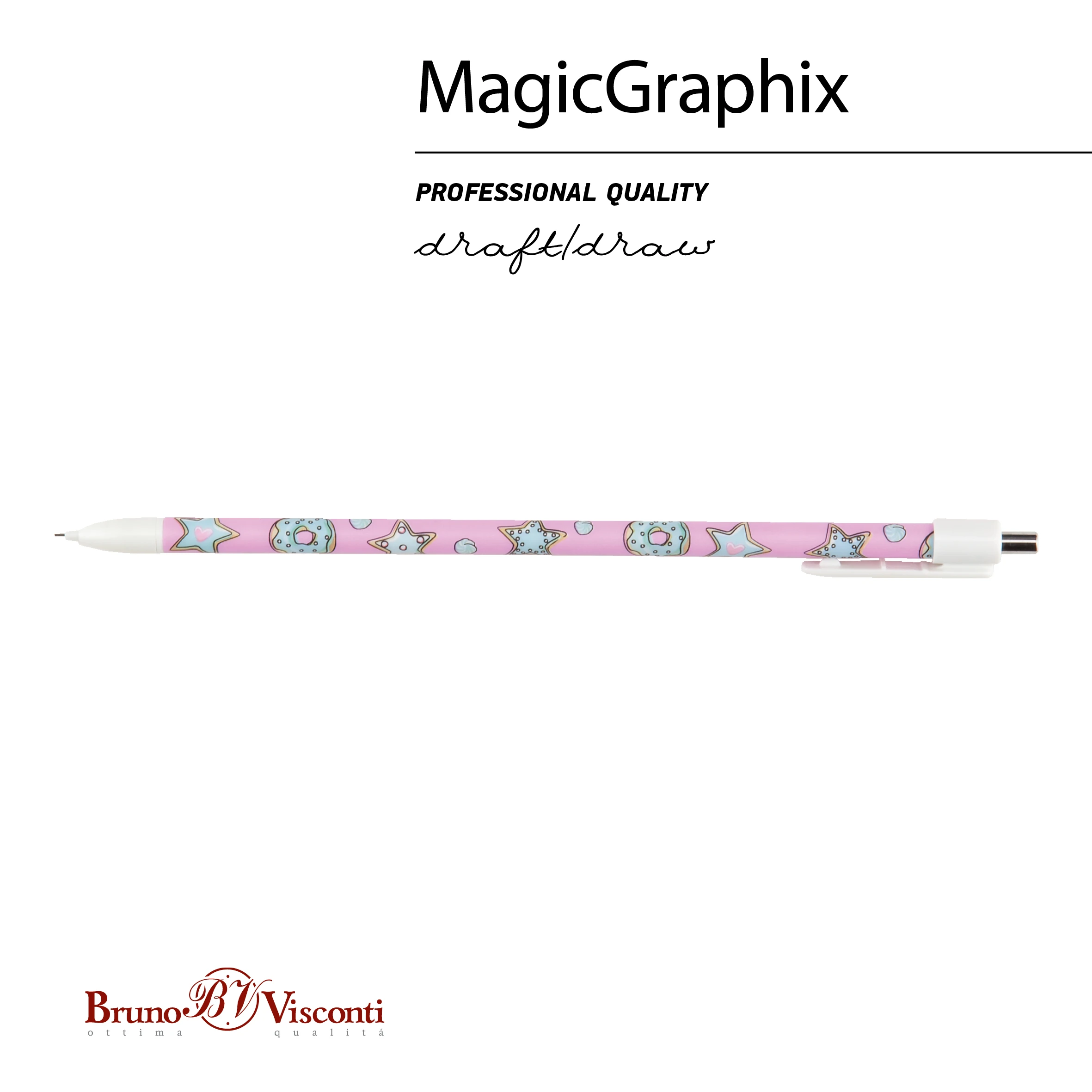 КАРАНДАШ МЕХАНИЧЕСКИЙ "MagicGraphix. Сладкое настроение. Звездочки"