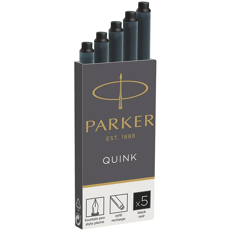 Картриджи чернильные Parker "Cartridge Quink" черные, 5шт., картонная