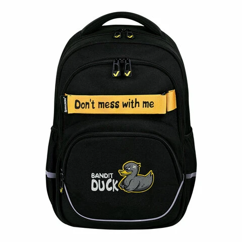 Рюкзак BRAUBERG MOTION, 2 отделения, 3 кармана, "Angry duck",