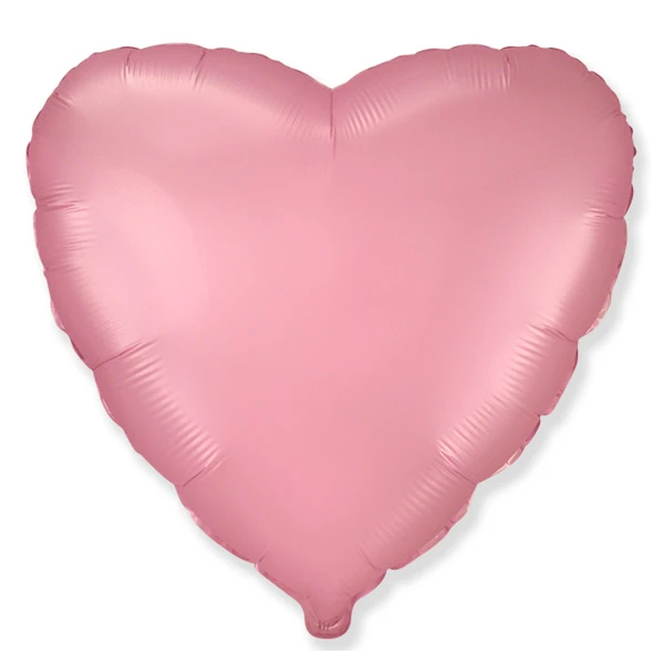 Сердце Пастель сатин PINK 18"/45см.