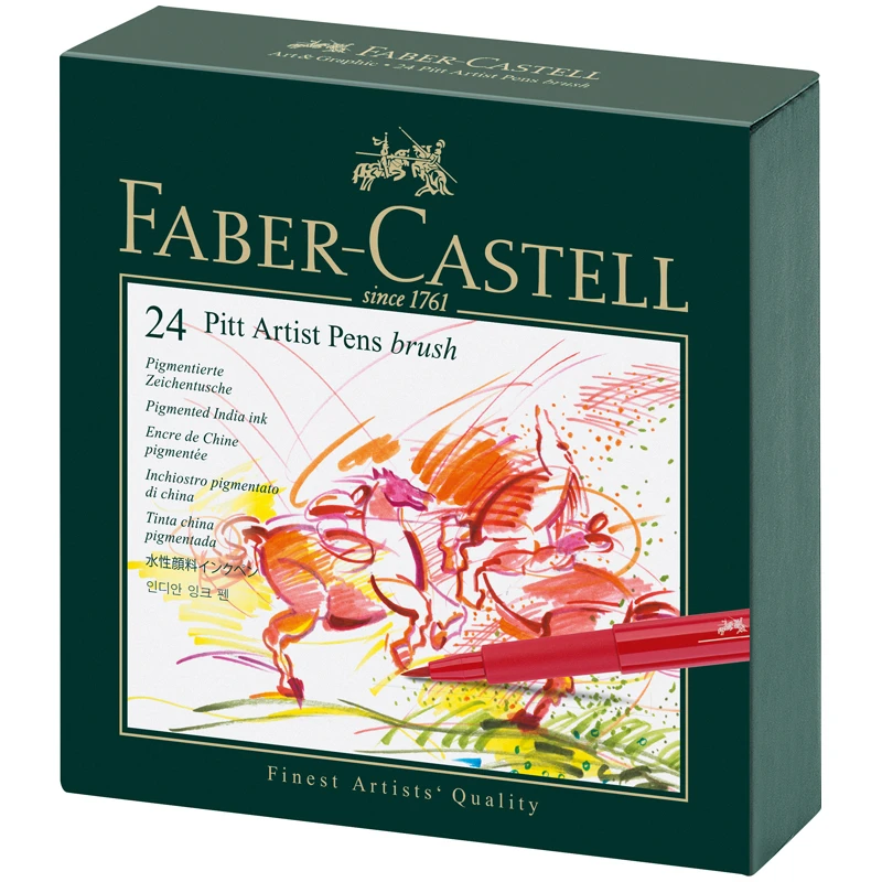 Набор капиллярных ручек Faber-Castell "Pitt Artist Pen Brush" ассорти,