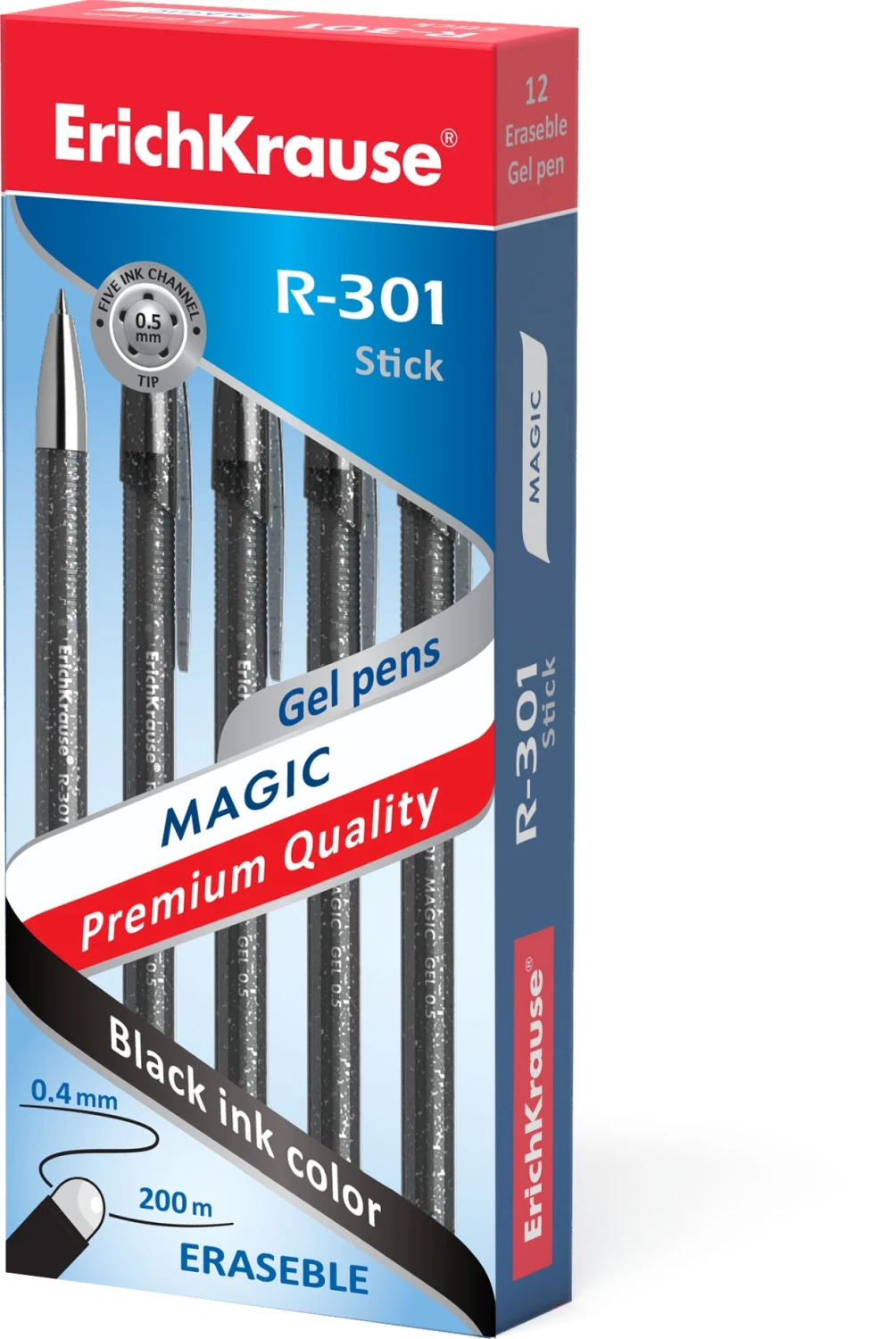 Ручка гелевая сo стираемыми чернилами Erich Krause R-301 Magic Gel 0.5, цвет