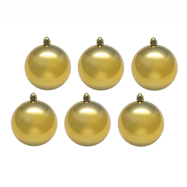 Новогодний шар блест.6х6см.в пак.зол.