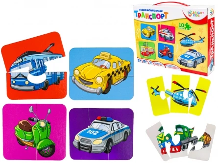 BRIGHT KIDS. Развивающие пазлы. ТРАНСПОРТ (ИН-7626)
