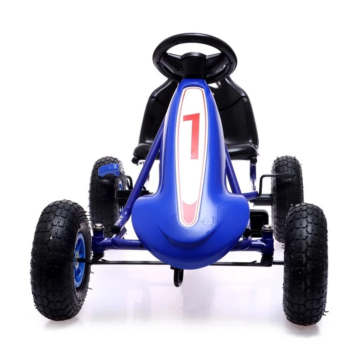 Веломобиль RACER, пневматические колеса, цвет синий
