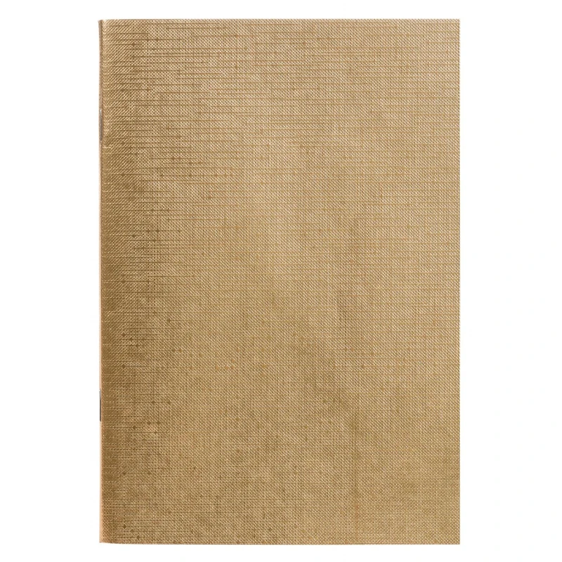 Бизнес-тетрадь А4, 48л, кл, скреп, обл.бумвинил, бл.офс METALLIC Золото 059698