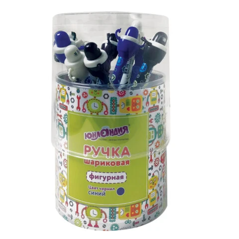 Ручка фигурная шариковая ЮНЛАНДИЯ "Робот", корпус ассорти, СИНЯЯ, Ручка фигурная шариковая ЮНЛАНДИЯ "Робот", корпус ассорти, СИНЯЯ,