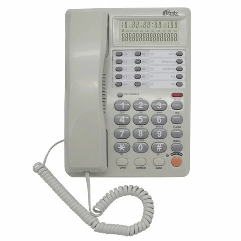 Телефон RITMIX RT-495 white, АОН, спикерфон, память 60 номеров,