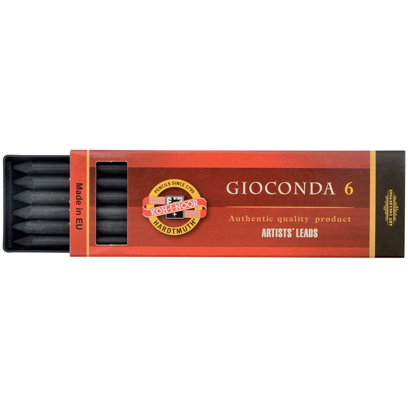 Грифели для цанговых карандашей Koh-I-Noor "Gioconda", H, 5,6мм, 6шт,