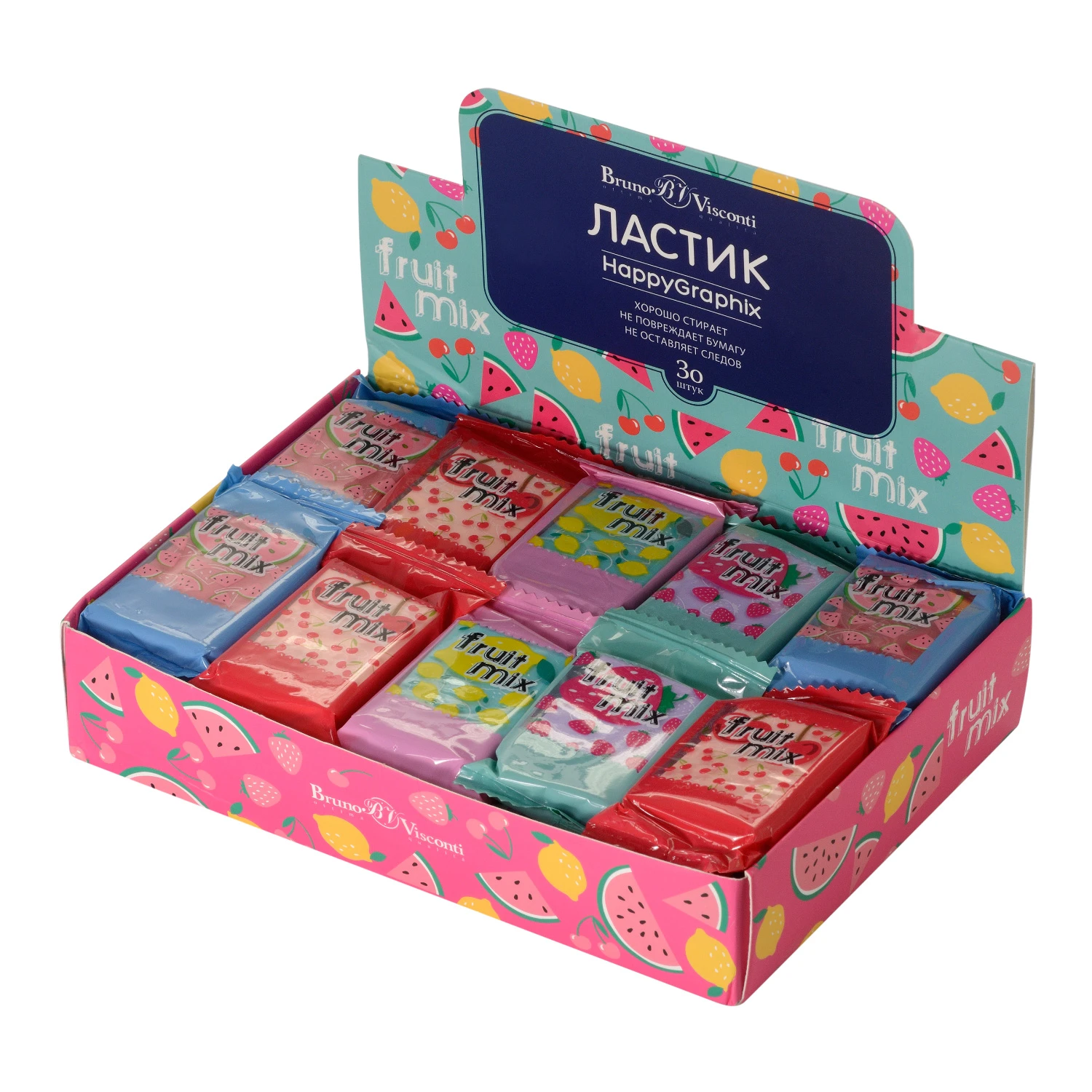 ЛАСТИК "HappyGraphix. Мармеладки", 4 цвета ЛАСТИК "HappyGraphix. Мармеладки", 4 цвета