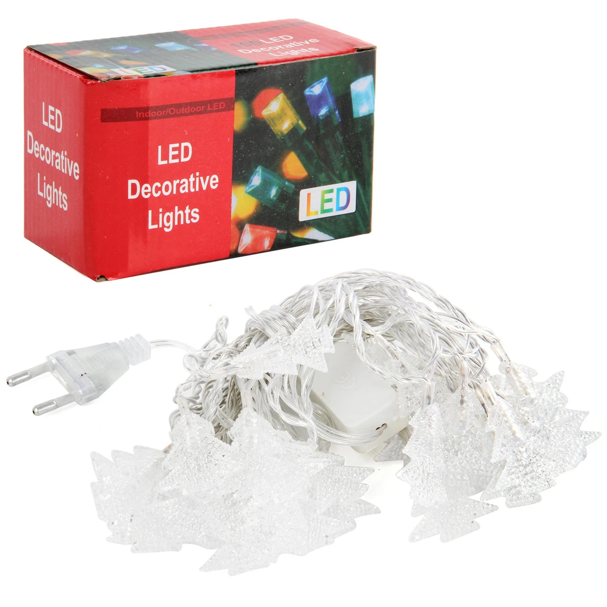 Светодиодная электрогирлянда, 30 ламп "Елочки", 5 м, многоцветная