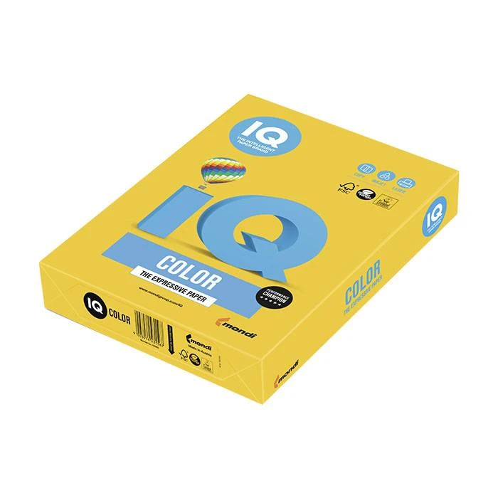 Бумага IQ COLOR 500 л. 80 г/м2 А4 солнечно-желтый SY40