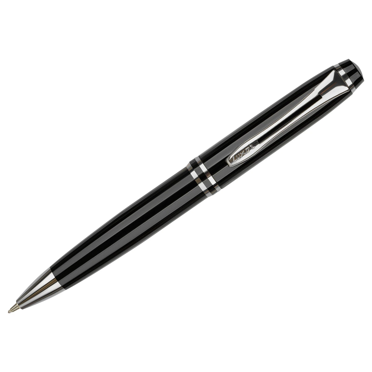 Ручка шариковая Luxor "Trident" синяя, 0,7мм, корпус черный/хром,