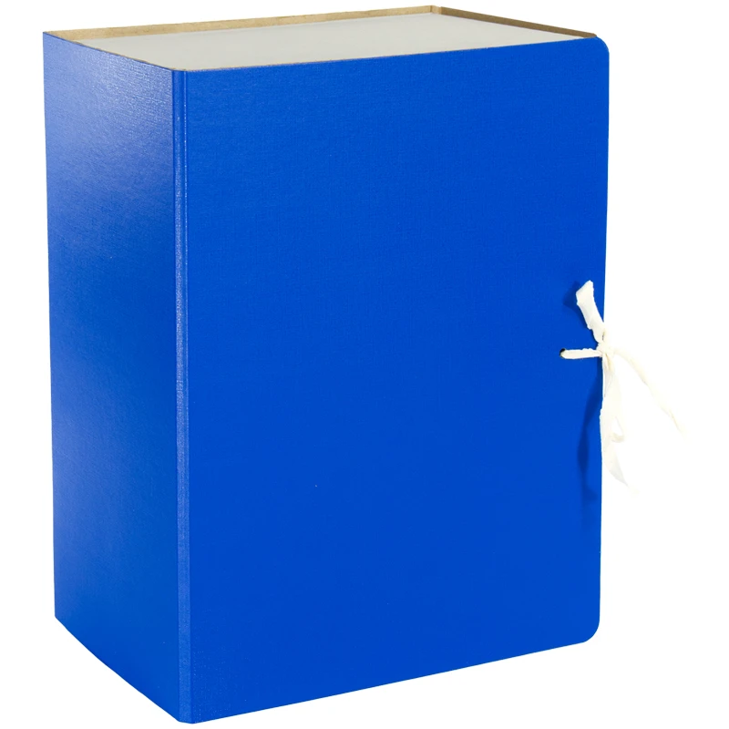 Короб архивный с завязками OfficeSpace разборный, БВ, 150мм, сплошной, синий,