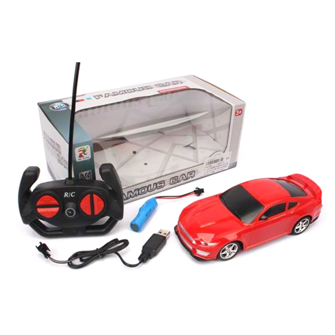 Машина на радиоуправлении, 4 канала, свет, в комплекте: аккумулятор, USB шнур