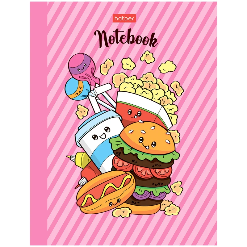 Бизнес-блокнот А6 80л. Hatber "Фаст фуд пати" Бизнес-блокнот А6 80л. Hatber "Фаст фуд пати"