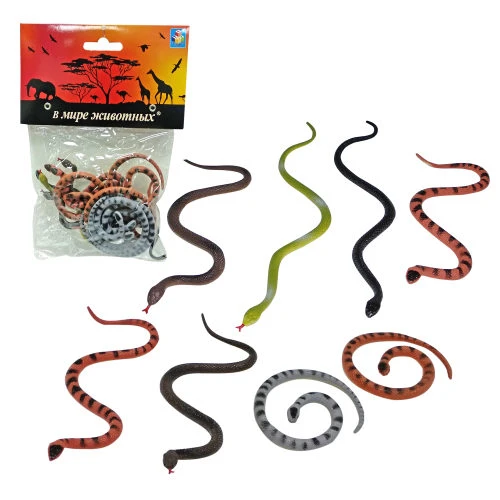 1TOY "В мире животных" змеи, 12 штук. Т53872