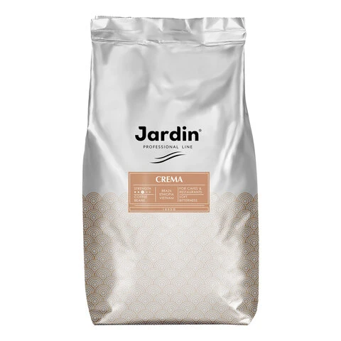 Кофе в зернах JARDIN (Жардин) "Crema", натуральный, 1000 г, вакуумная