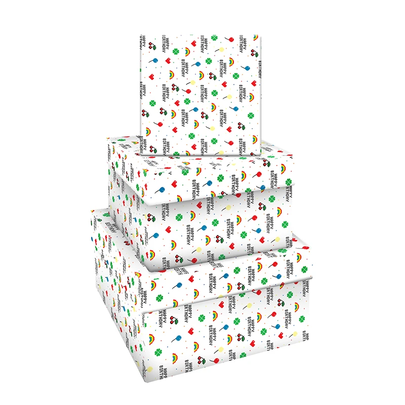 Набор квадратных коробок 3в1, MESHU "Pixels",