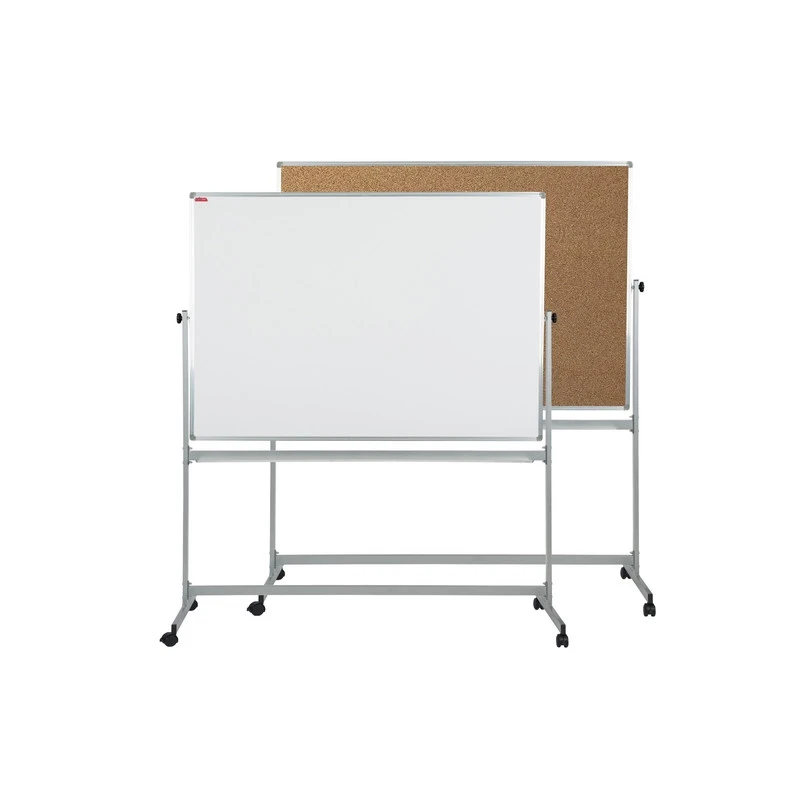 Доска магнитно-маркерная белая/пробковая 90х120 вращ., на роликах Доска магнитно-маркерная белая/пробковая 90х120 вращ., на роликах